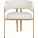 Color_Cream/ Natural -- Gideon Cream Vegan Leather Upholstered Dining Chair IMAGE 4