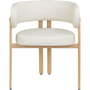 Meridian Gideon Cream Vegan Leather Dining Chair IMAGE 4