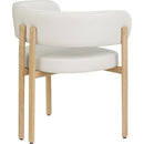  Color_Cream/ Natural -- Gideon Cream Vegan Leather Upholstered Dining Chair IMAGE 6