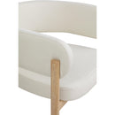  Color_Cream/ Natural -- Gideon Cream Vegan Leather Upholstered Dining Chair IMAGE 7