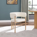  Color_Cream/ Natural -- Gideon Cream Vegan Leather Upholstered Dining Chair IMAGE 8