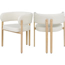  Color_Cream/ Natural -- Gideon Cream Vegan Leather Upholstered Dining Chair IMAGE 9