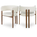  Color_Cream/ Walnut -- Meridian Gideon Dining Chair IMAGE 1