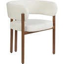  Color_Cream/ Walnut -- Meridian Gideon Dining Chair IMAGE 3