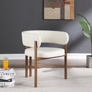  Color_Cream/ Walnut -- Meridian Gideon Dining Chair IMAGE 8