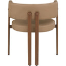  Color_Tan/ Walnut -- Gideon Tan Vegan Leather Upholstered Dining Chair IMAGE 2