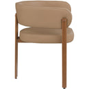  Color_Tan/ Walnut -- Gideon Tan Vegan Leather Upholstered Dining Chair IMAGE 5