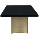 Meridian Immerse 84" / 104" / 123.5" Black Lacquer Finish Top And Stainless Steel Base Dining Table IMAGE 10