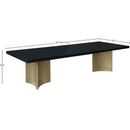  Meridian Immerse 84" / 104" / 123.5" Black Lacquer Finish Top And Stainless Steel Base Dining Table IMAGE 13