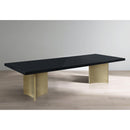  Meridian Immerse 84" / 104" / 123.5" Black Lacquer Finish Top And Stainless Steel Base Dining Table IMAGE 2