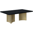  Meridian Immerse 84" / 104" / 123.5" Black Lacquer Finish Top And Stainless Steel Base Dining Table IMAGE 3