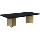  Meridian Immerse 84" / 104" / 123.5" Black Lacquer Finish Top And Stainless Steel Base Dining Table IMAGE 4