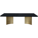  Meridian Immerse 84" / 104" / 123.5" Black Lacquer Finish Top And Stainless Steel Base Dining Table IMAGE 6