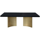  Meridian Immerse 84" / 104" / 123.5" Black Lacquer Finish Top And Stainless Steel Base Dining Table IMAGE 7