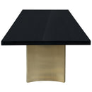  Meridian Immerse 84" / 104" / 123.5" Black Lacquer Finish Top And Stainless Steel Base Dining Table IMAGE 8
