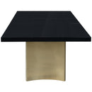  Meridian Immerse 84" / 104" / 123.5" Black Lacquer Finish Top And Stainless Steel Base Dining Table IMAGE 9