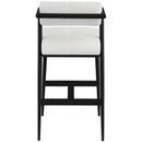  Color_Cream -- Stryker Cream Boucle Fabric And Vegan Leather Upholstered Bar Stool IMAGE 5