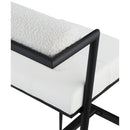 Color_Cream -- Stryker Cream Boucle Fabric And Vegan Leather Upholstered Bar Stool IMAGE 7