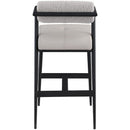  Color_Taupe -- Stryker Taupe Boucle Fabric And Vegan Leather Upholstered Bar Stool IMAGE 5