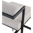  Color_Taupe -- Stryker Taupe Boucle Fabric And Vegan Leather Upholstered Bar Stool IMAGE 7