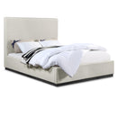  Color_Beige/ Black Size_Full -- Alfie Beige Linen Textured Fabric Upholstered Full Bed IMAGE 1