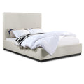  Color_Beige/ Black  Size_Full  -- Meridian Alfie Upholstered Panel Bed IMAGE 1