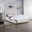  Color_Beige/ Black Size_Full -- Alfie Beige Linen Textured Fabric Upholstered Full Bed IMAGE 2