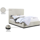  Color_Beige/ Black  Size_Queen  -- Alfie Beige Linen Textured Fabric Upholstered Queen Bed IMAGE 9