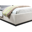  Color_Beige/ Black  Size_Twin  -- Alfie Beige Linen Textured Fabric Upholstered Twin Bed IMAGE 6