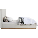  Color_Cream/ Natural  Size_Full  -- Alfie Cream Linen Textured Fabric Upholstered Full Bed IMAGE 4