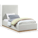  Color_Cream/ Natural  Size_Twin  -- Alfie Cream Linen Textured Fabric Upholstered Twin Bed IMAGE 8