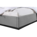 Meridian Alfie Grey Linen Textured Fabric Full Bed IMAGE 6