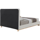  Color_Cream/ Natural  Size_Queen  -- Nolita Cream Linen Textured Fabric Upholstered Queen Bed IMAGE 5