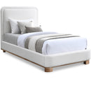  Color_Cream/ Natural  Size_Twin  -- Nolita Cream Linen Textured Fabric Upholstered Twin Bed IMAGE 1