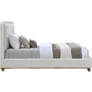  Color_Cream/ Natural  Size_Twin  -- Nolita Cream Linen Textured Fabric Upholstered Twin Bed IMAGE 4