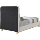  Color_Cream/ Natural  Size_Twin  -- Nolita Cream Linen Textured Fabric Upholstered Twin Bed IMAGE 5