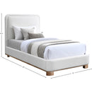  Color_Cream/ Natural  Size_Twin  -- Nolita Cream Linen Textured Fabric Upholstered Twin Bed IMAGE 7