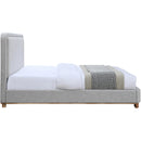  Color_Grey/ Natural  Size_Queen  -- Nolita Grey Linen Textured Fabric Upholstered Queen Bed IMAGE 4