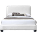 Meridian Nolita Cream Linen Textured Fabric Full Bed IMAGE 3