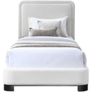  Color_Black/ Cream Size_Twin -- Nolita Cream Linen Textured Fabric Upholstered Twin Bed IMAGE 3
