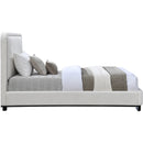  Color_Black/ Cream Size_Twin -- Nolita Cream Linen Textured Fabric Upholstered Twin Bed IMAGE 4