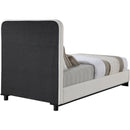  Color_Black/ Cream Size_Twin -- Nolita Cream Linen Textured Fabric Upholstered Twin Bed IMAGE 5