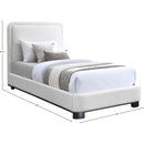  Color_Black/ Cream Size_Twin -- Nolita Cream Linen Textured Fabric Upholstered Twin Bed IMAGE 7