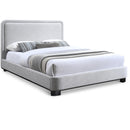 Meridian Nolita Grey Linen Textured Fabric Full Bed IMAGE 1