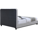 Meridian Nolita Grey Linen Textured Fabric Full Bed IMAGE 5