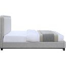 Meridian Nolita Grey Linen Textured Fabric King Bed IMAGE 4