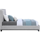  Color_Black/ Grey Size_Twin -- Nolita Grey Linen Textured Fabric Upholstered Twin Bed IMAGE 4