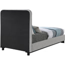  Color_Black/ Grey Size_Twin -- Nolita Grey Linen Textured Fabric Upholstered Twin Bed IMAGE 5