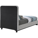 Meridian Nolita Grey Linen Textured Fabric Twin Bed IMAGE 5