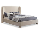 Meridian Penny Beige Polyester Fabric King Bed IMAGE 1